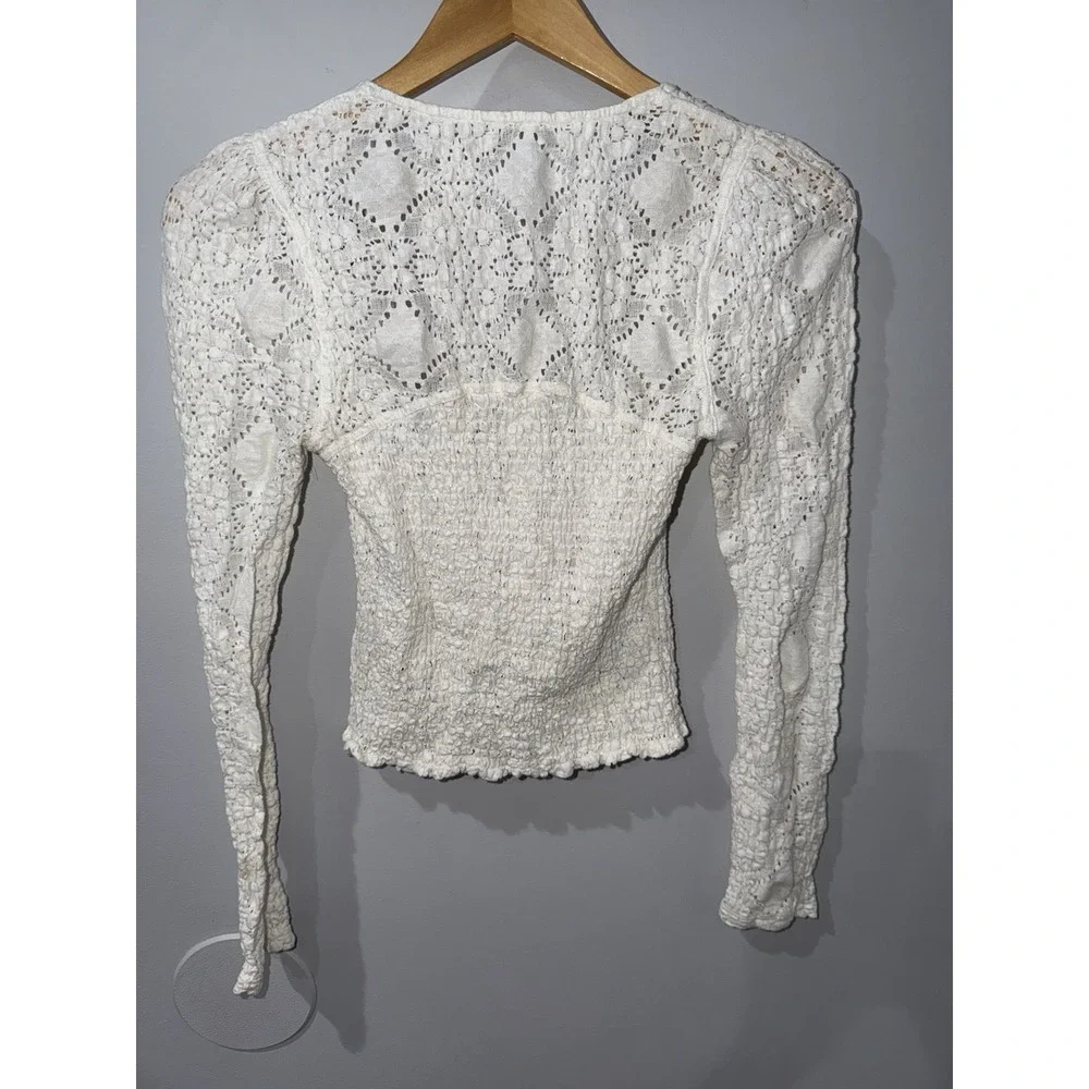 FREE PEOPLE Confection Top In White Sz XS F‎